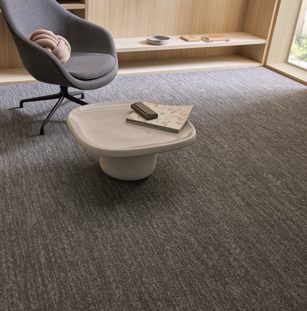 Tessera Twine 5003 granite grid room Medium